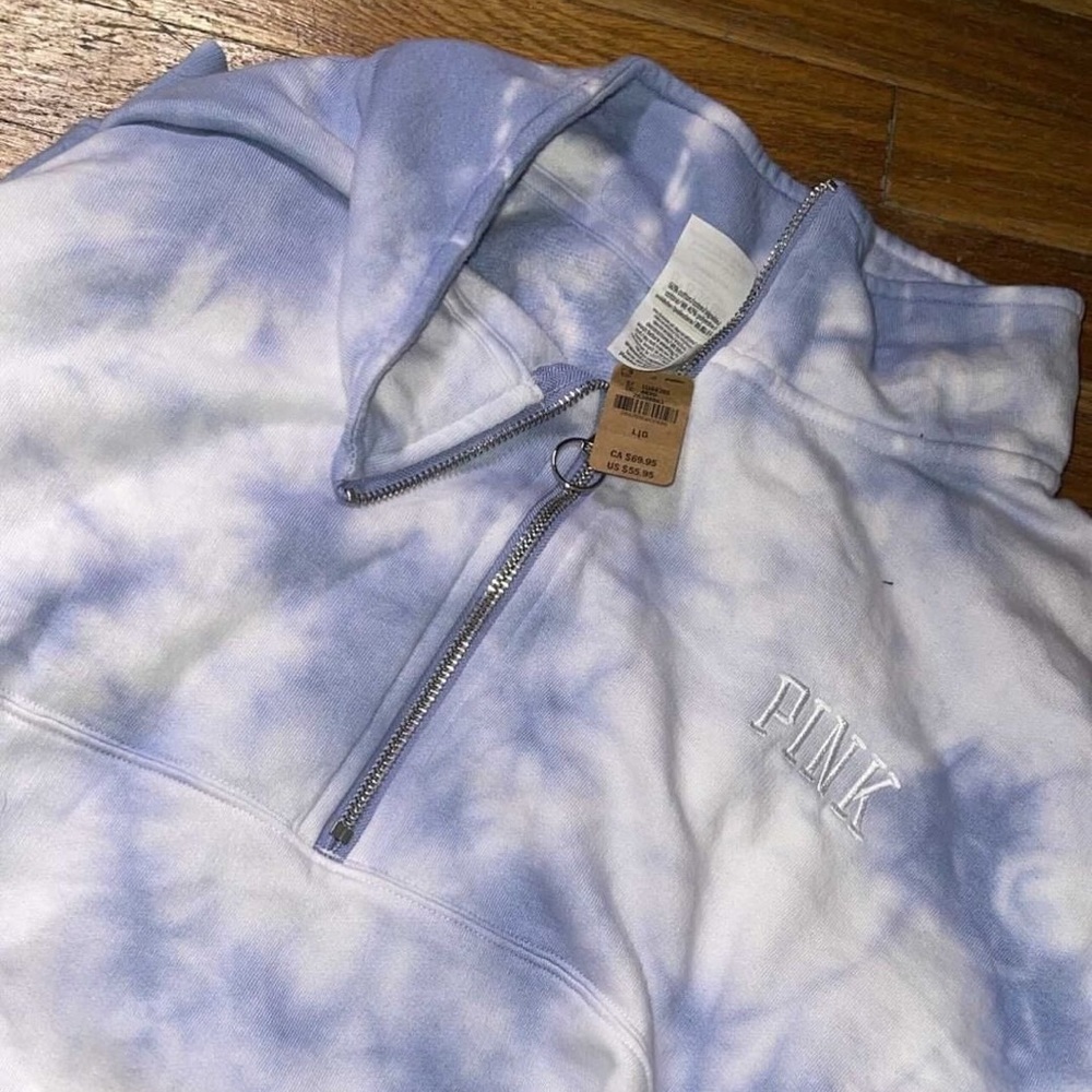 Brand new PINK quarter zip sweater